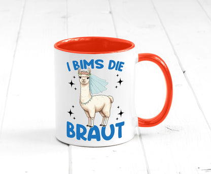 I Bims die Braut | Lama JGA Hochzeit lustig Humor Geschenkidee Geschenk Tasse