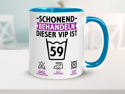 59 Geburtstag | schonend behandeln Jahre v2 lustig Geschenkidee Geschenk Tasse