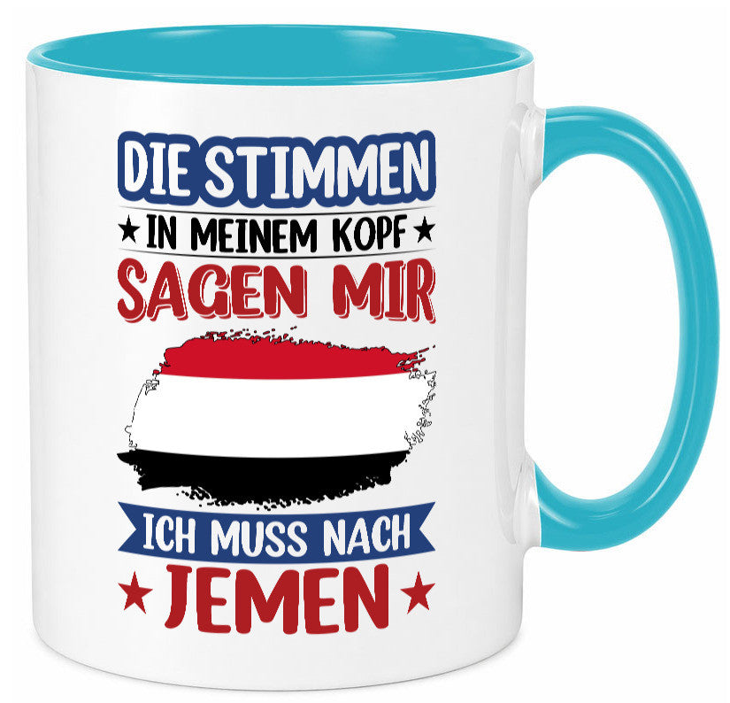 Jemen | Urlaub Stimmen in meinem Kopf Traumland Geschenk Humor Geschenkidee Tasse