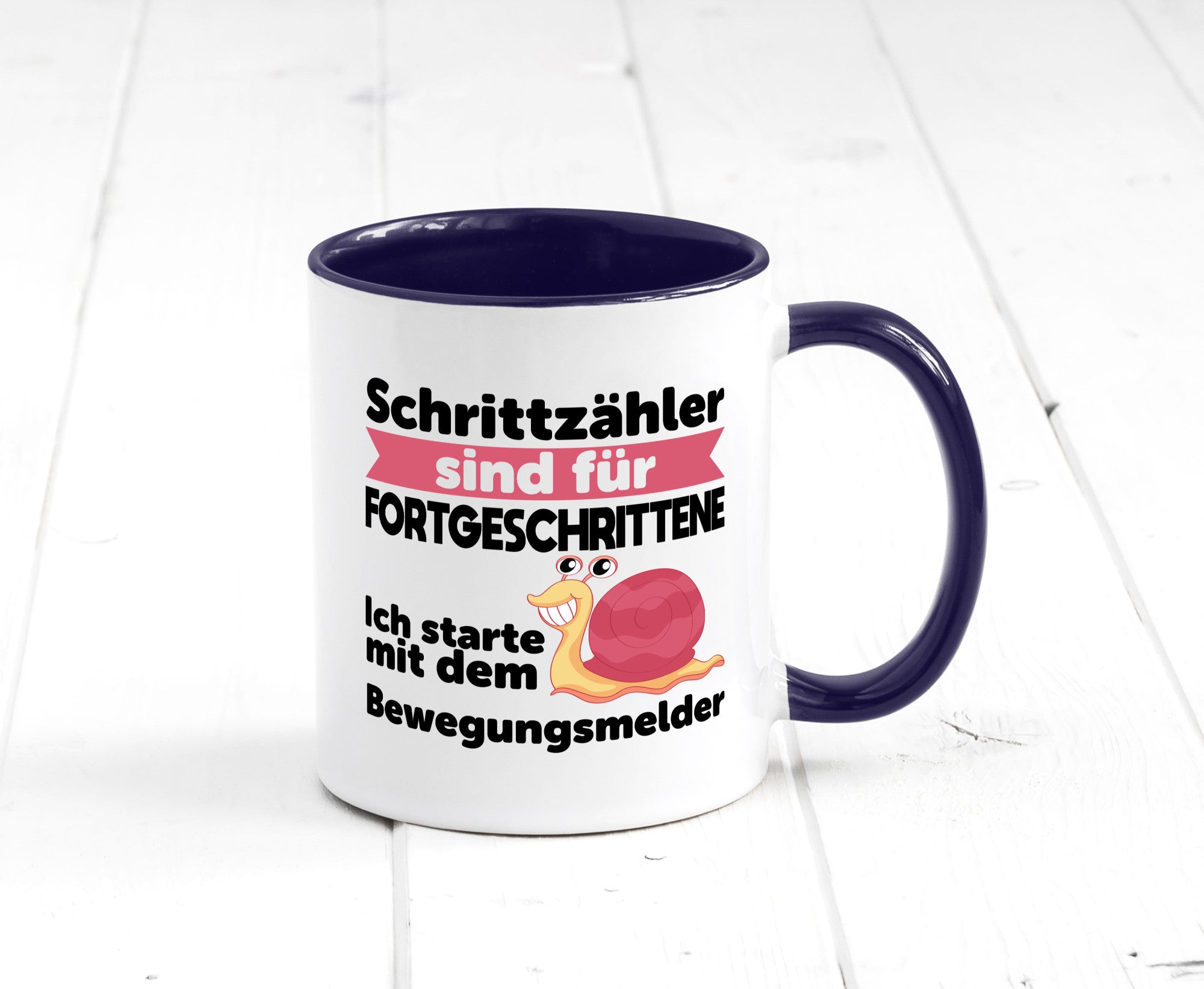 Schrittzähler Fortgeschrittene, Bewegungsmelder | Schnecke Geschenk Humor