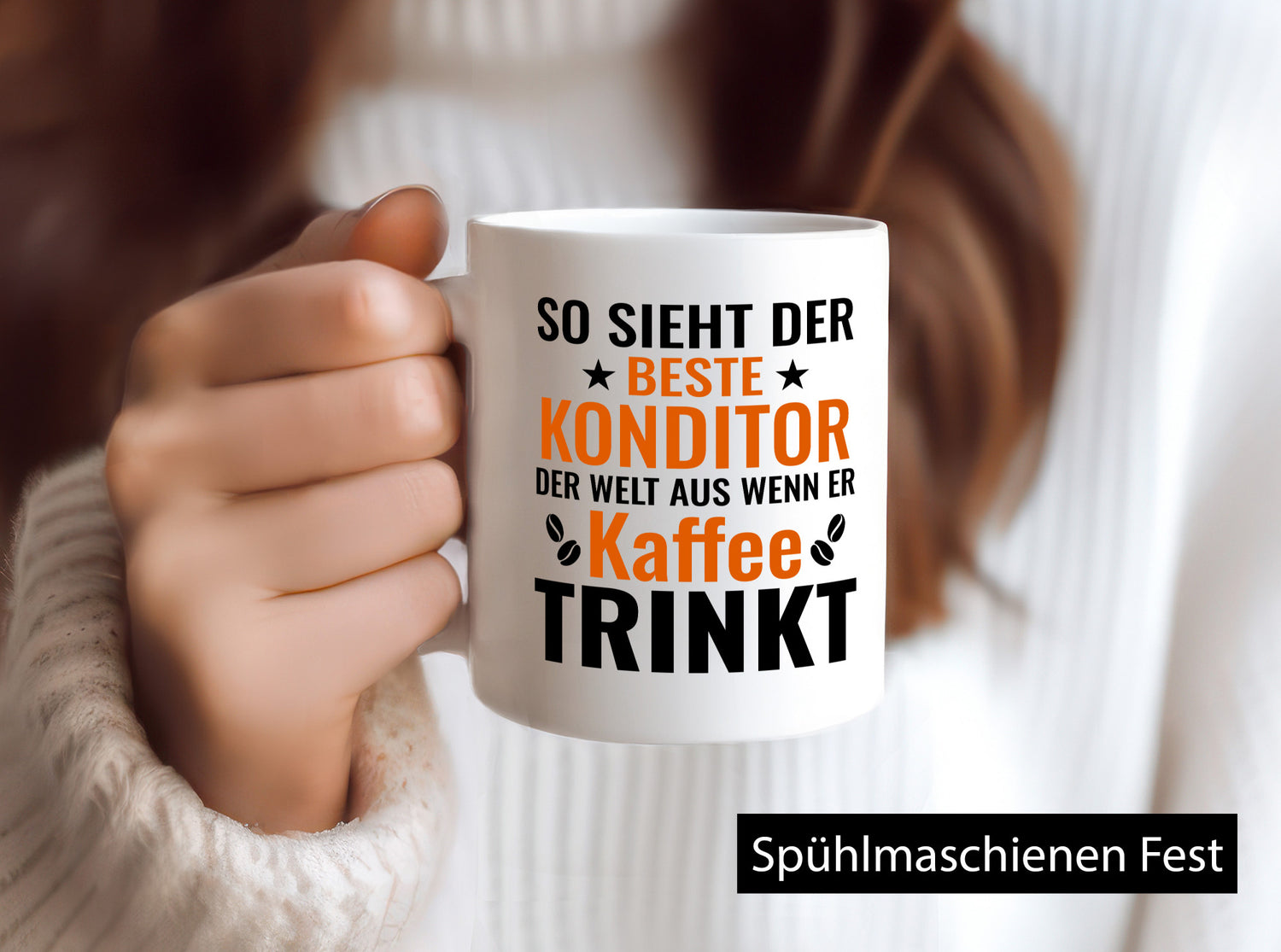 Kaffee trinkt: Konditor | Konditorei lustiger Spruch Geschenk Humor