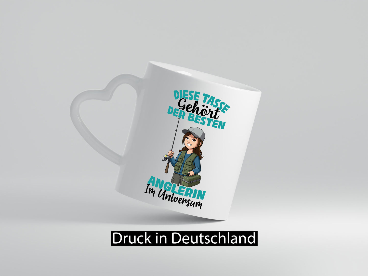 Im Universum: Anglerin | Angeln Fischerin lustiger Spruch Geschenk Humor