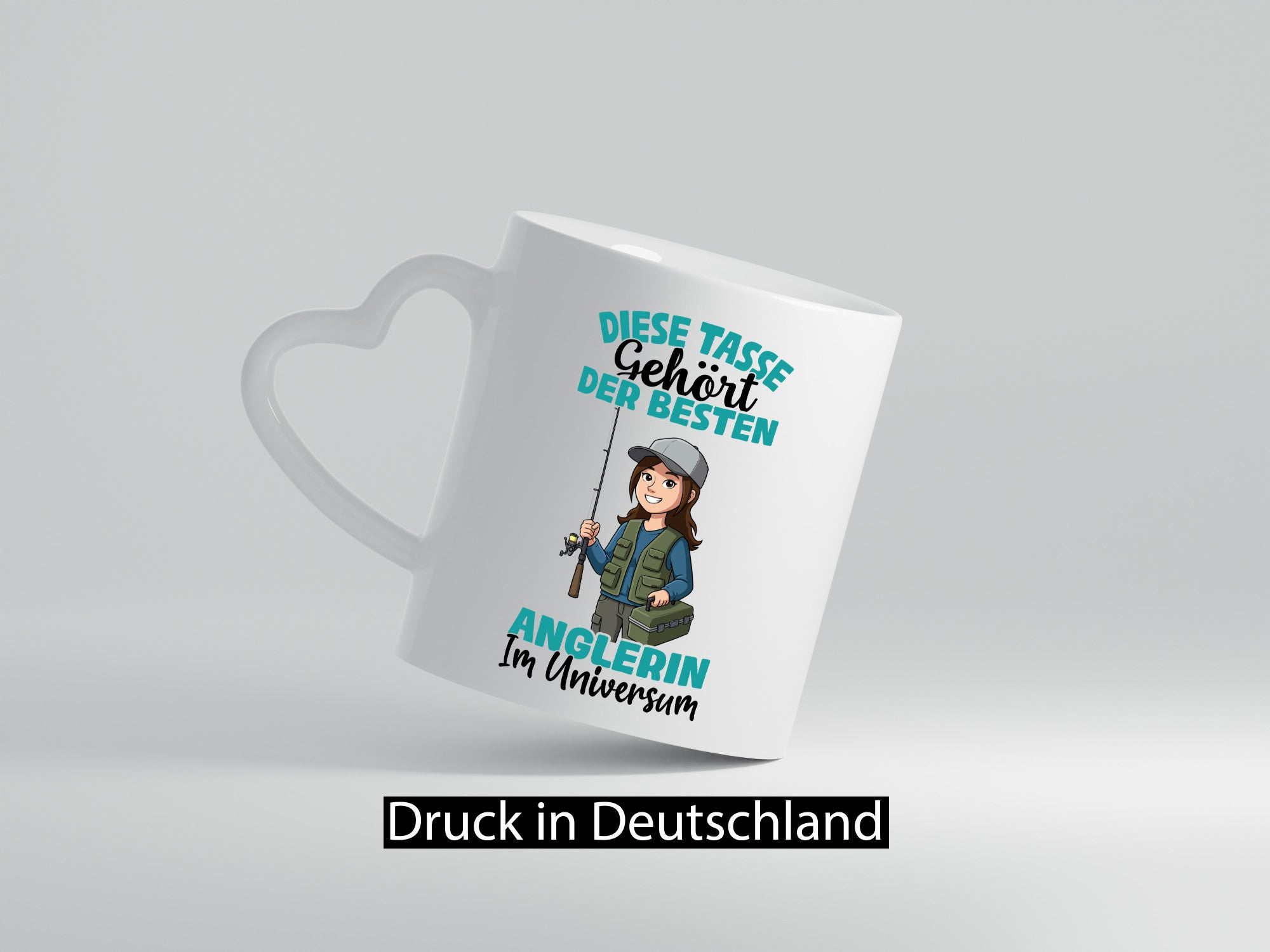 Im Universum: Anglerin | Angeln Fischerin lustiger Spruch Geschenk Humor