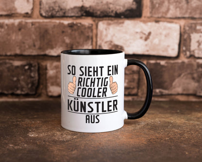 Richtig Cooler Künstler | Spruch lustig Kunst Geschenkidee Humor Tasse