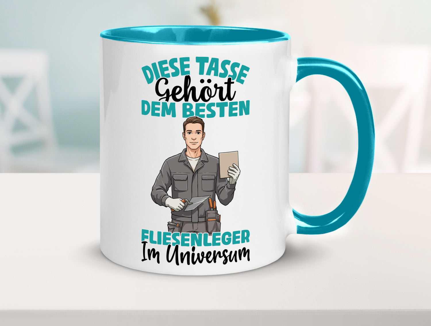 Im Universum: Fliesenleger | Fliesenlegen Bau Geschenk Humor Geschenkidee
