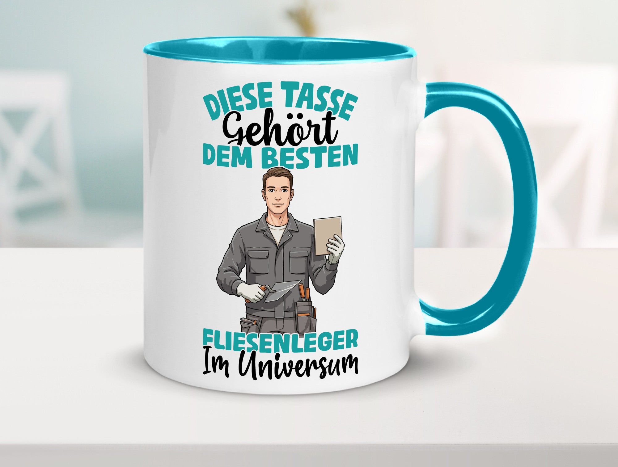 Im Universum: Fliesenleger | Fliesenlegen Bau Geschenk Humor Geschenkidee