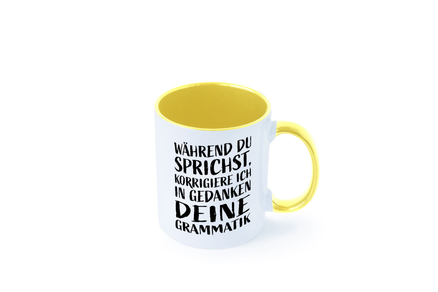 Während du sprichst, Grammatik korrigieren lustiger Spruch Geschenk Humor