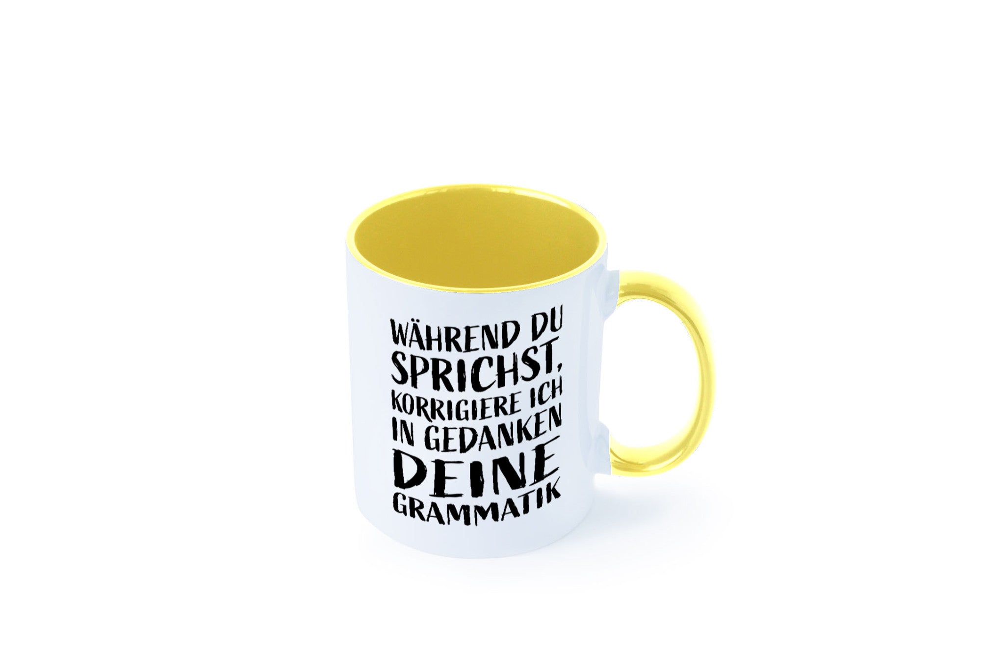 Während du sprichst, Grammatik korrigieren lustiger Spruch Geschenk Humor