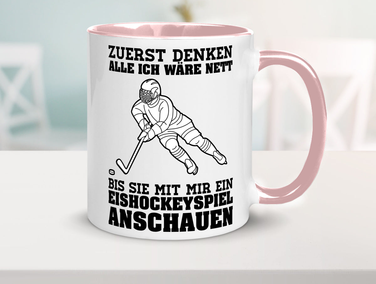 Eishockeyspiel | Eishockeyfan Tasse Eishockeyspieler Humor Geschenkidee