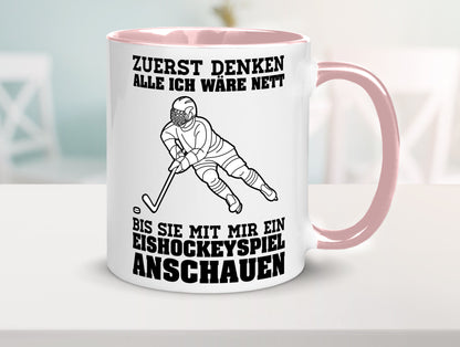 Eishockeyspiel | Eishockeyfan Tasse Eishockeyspieler Humor Geschenkidee