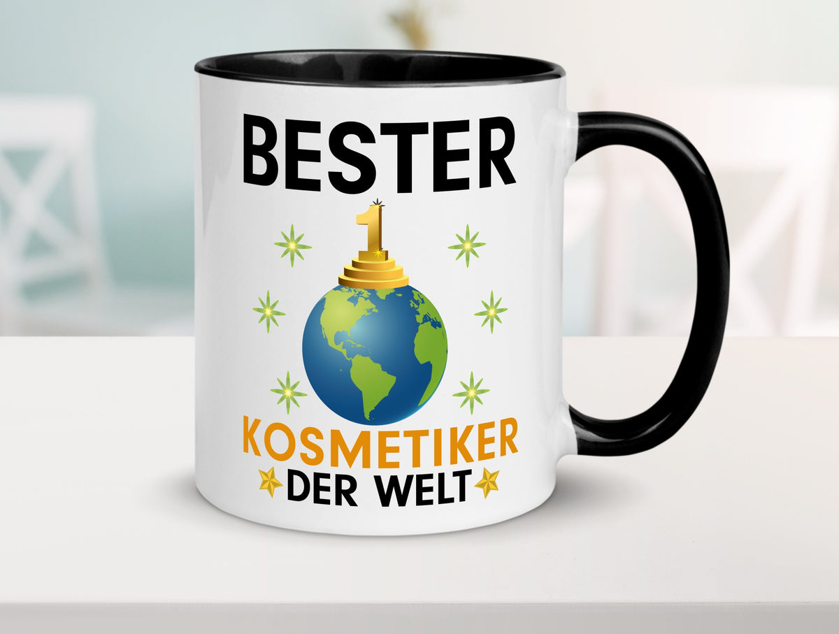 Welt Bester Kosmetiker | Kosmetik Stylist Visagist lustig Humor Geschenkidee Tasse