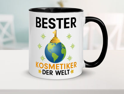 Welt Bester Kosmetiker | Kosmetik Stylist Visagist lustig Humor Geschenkidee Tasse