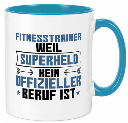 Superheld Fitnesstrainer | Personal Trainer Sport Geschenkidee Humor Tasse