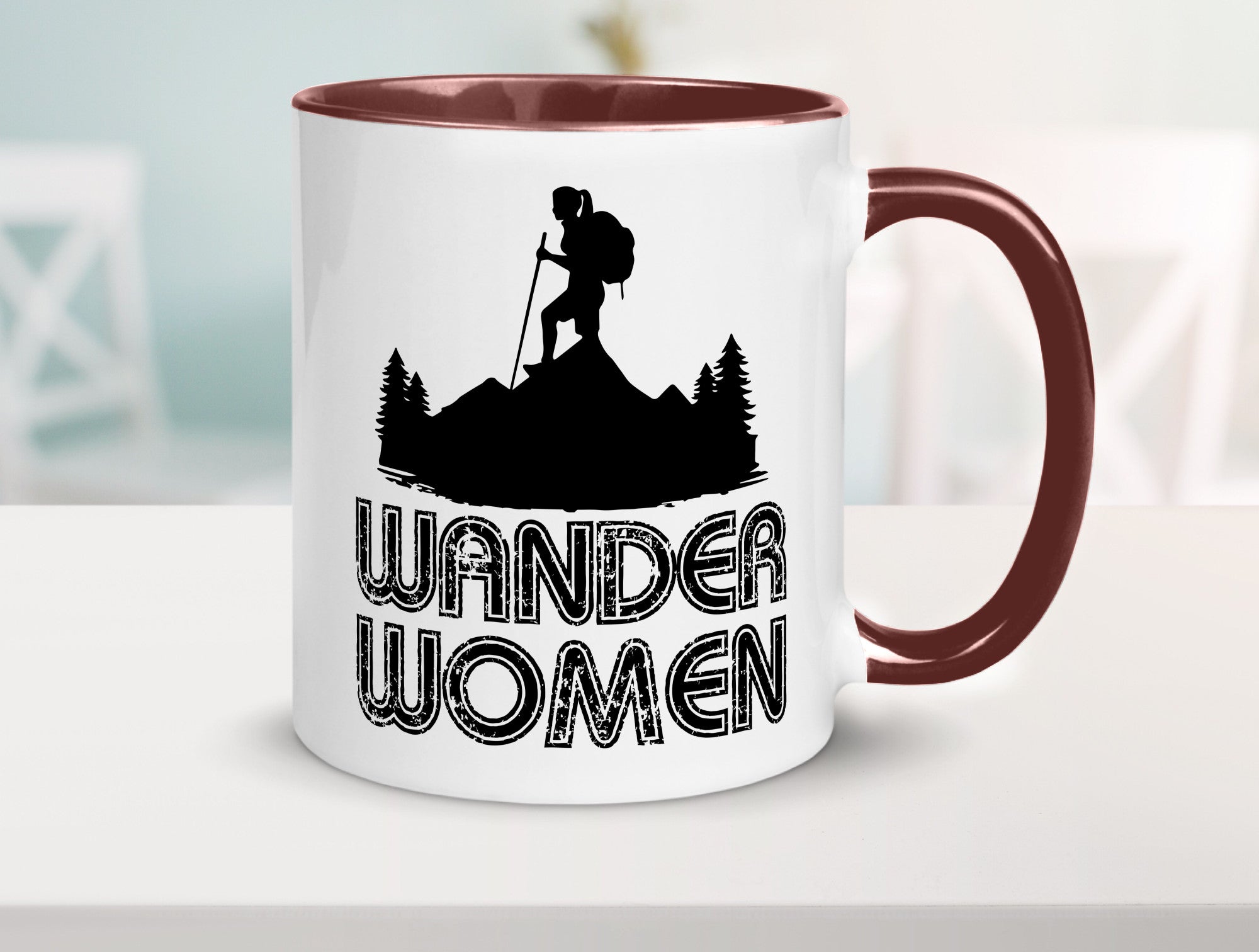 Wander Woman | Wandern Berge Geschenk Familie Geschenkidee lustiger Spruch Tasse