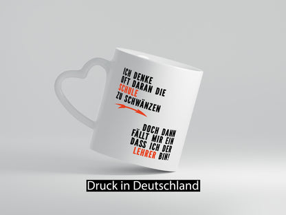 Ich denke oft ans Schwänzen | Lehrer Unterricht Geschenkidee Humor Tasse