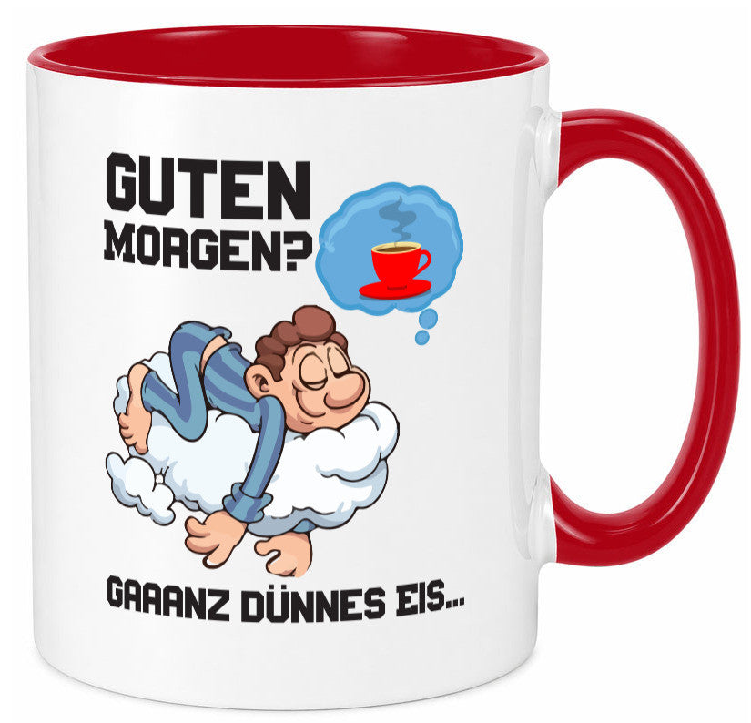 Ganz dünnes Eis | Morgenmuffel Tasse Kaffeetrinker Geschenkidee Humor
