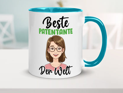 Beste Patentante | Tante lustiger Spruch Geschenk Humor Geschenkidee Tasse