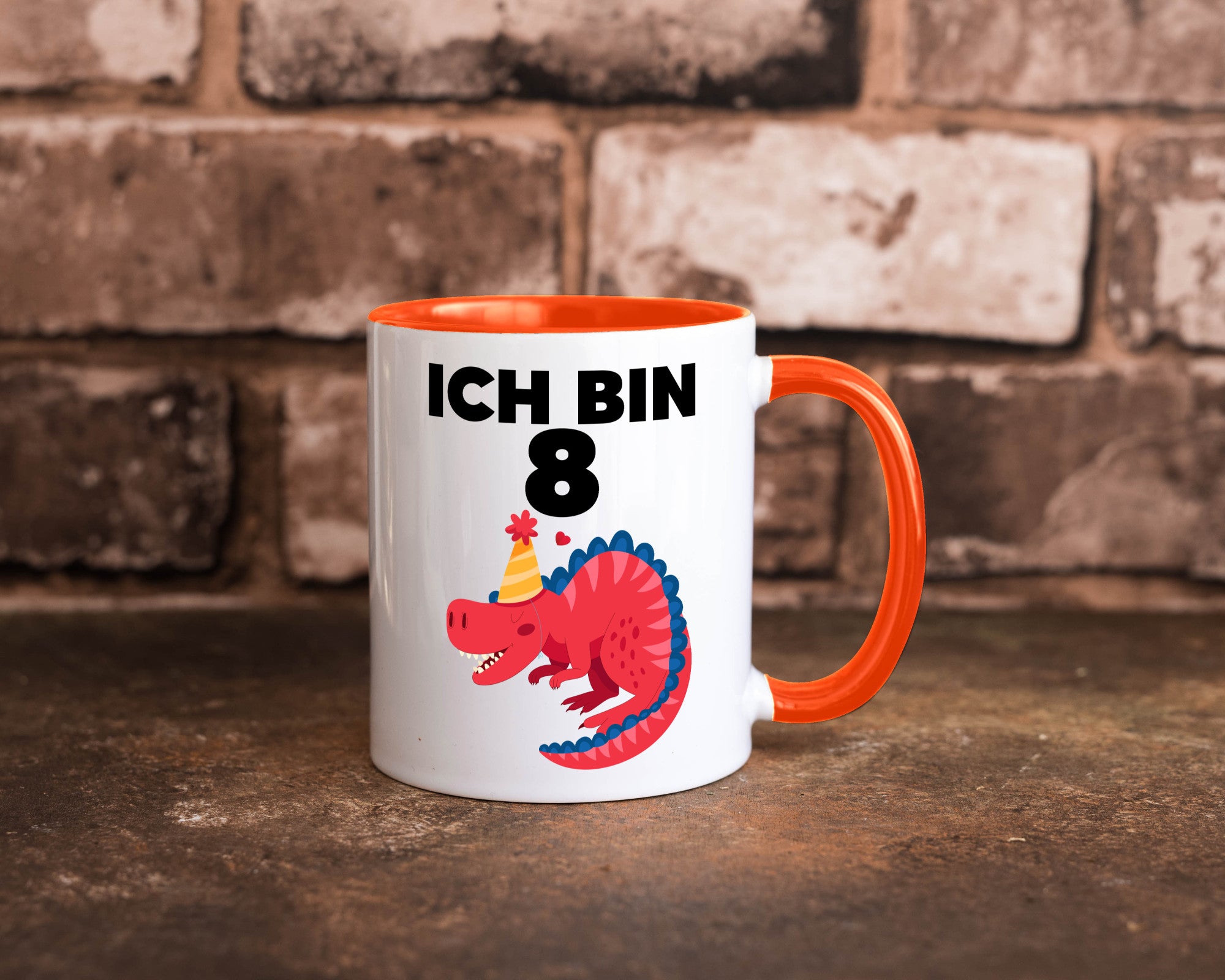 8. Geburtstag | Dino Dinosaurier 8 Jahre lustig Geschenkidee Geschenk Tasse