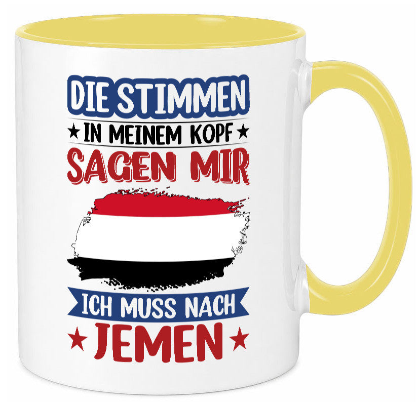 Jemen | Urlaub Stimmen in meinem Kopf Traumland Geschenk Humor Geschenkidee Tasse