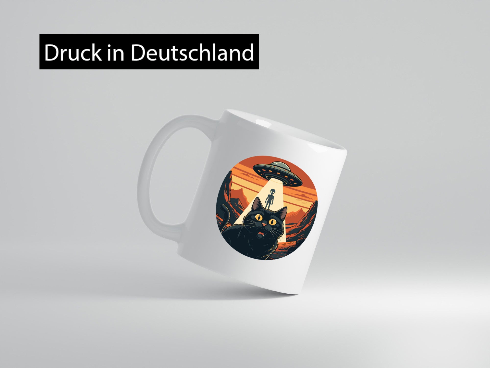 Ufo | Verrückte Katze Aliens Geschenk Tierliebhaber Humor lustiger Spruch Tasse