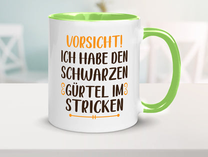 Schwarzen Gürtel im Stricken | Stricknadel lustiger Spruch Geschenk Humor