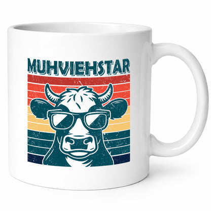 Muhviehstar | Kuh Landwirt mit Brille lustiger Spruch Geschenk Humor