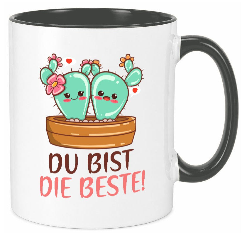 Du bist die Beste | Freundin Kaktus Best Freinds Geschenk Humor Geschenkidee Tasse