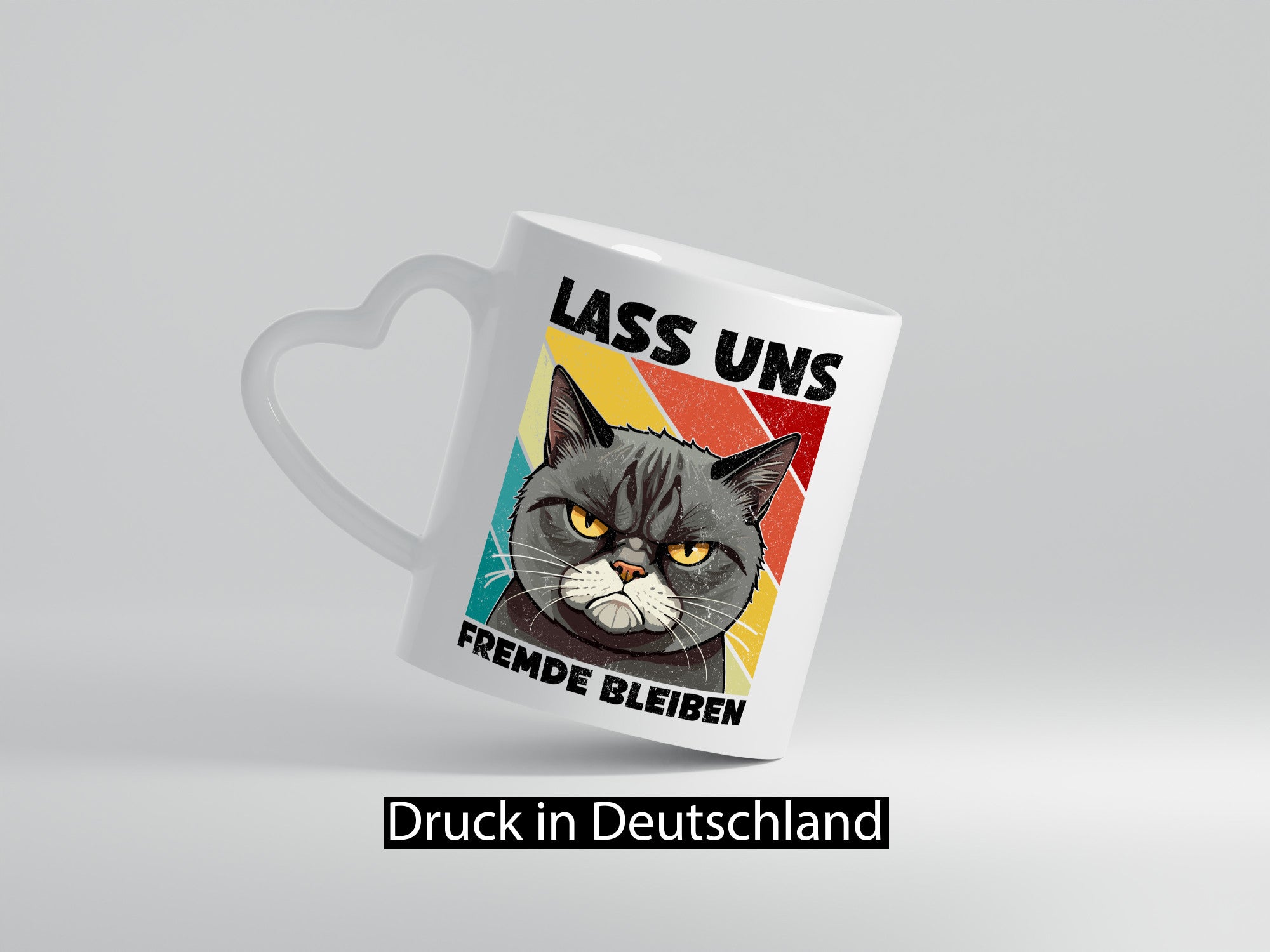 Lass uns Fremde bleiben | Böse Katze Geschenk Tierliebhaber Humor lustiger
