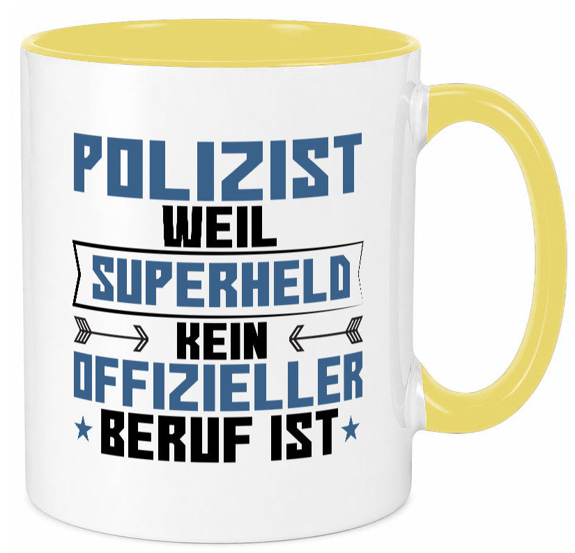 Superheld Polizist | Polizei lustiger Spruch Geschenk Humor Geschenkidee Tasse