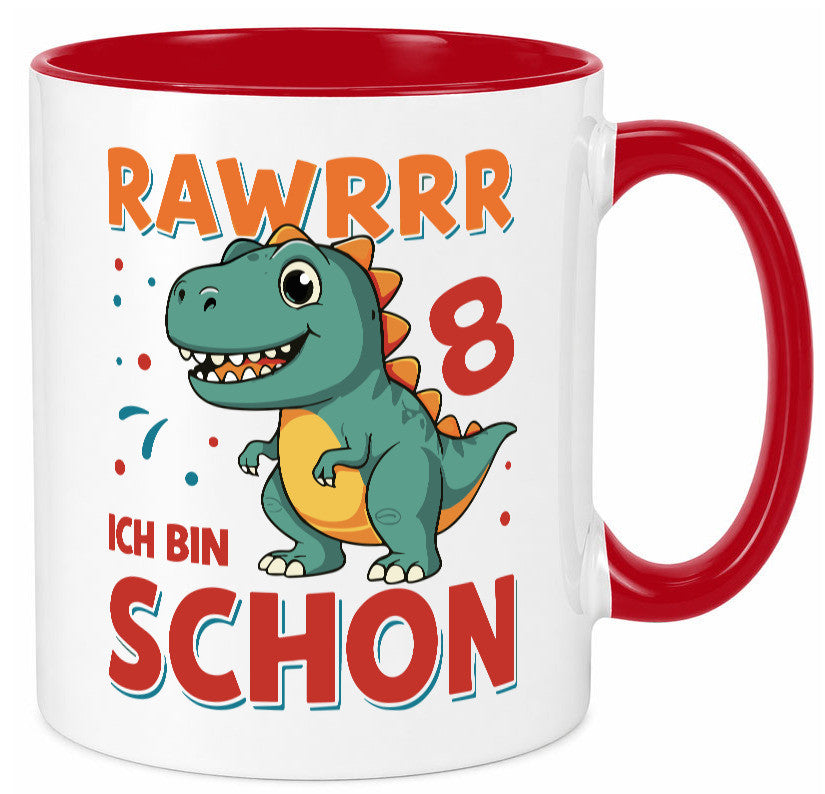 8. Geburtstag | 8 Jahre Raw ich bin schon T-Rex Geschenk Geschenkidee lustiger