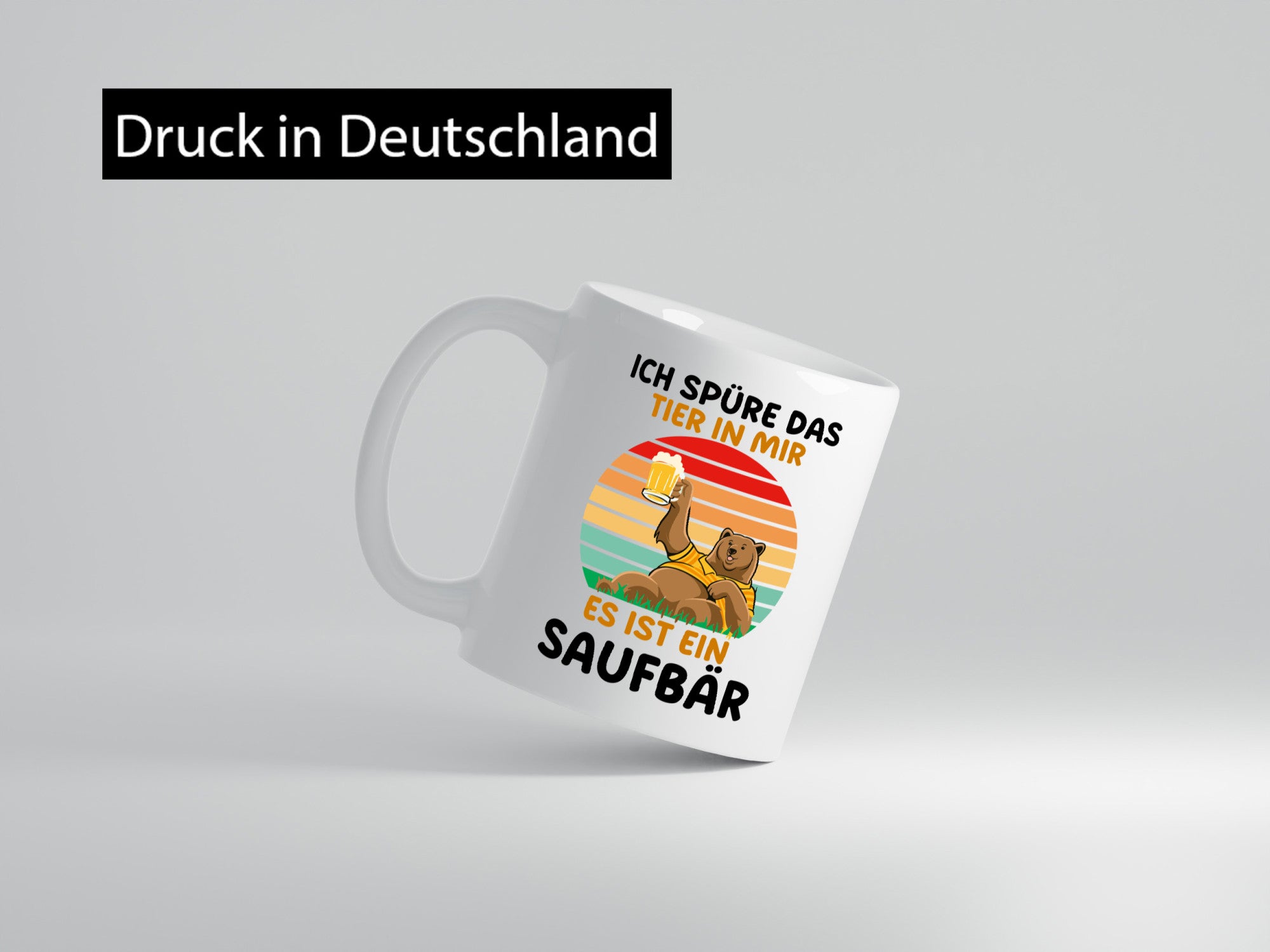 Ich spüre das Tier in mir | Saufbär Bier Vintage v2 Geschenk Tierliebhaber