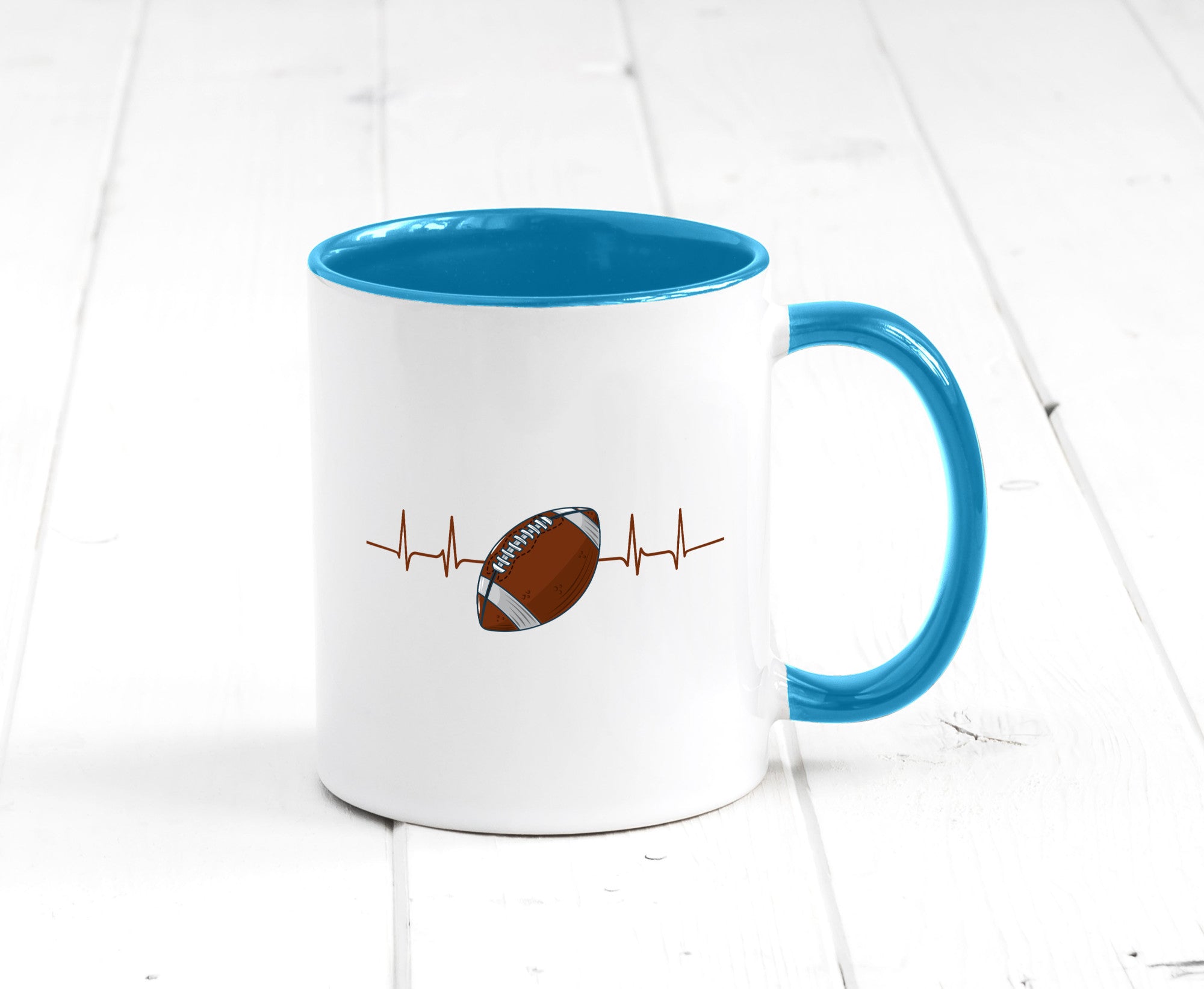 American Football Herzschlag | Footballer Superbowl Humor Geschenkidee Tasse