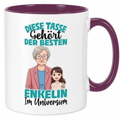 Im Universum: Enkelin | Opa Oma Großmutter Großvater Geschenk Familie Tasse