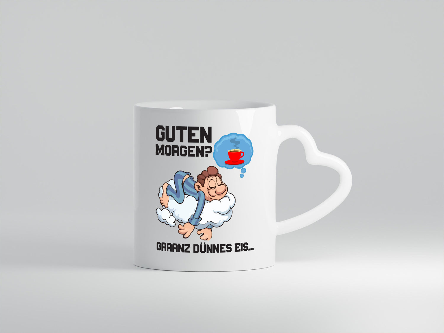 Ganz dünnes Eis | Morgenmuffel Tasse Kaffeetrinker Geschenkidee Humor