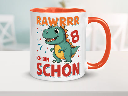 8. Geburtstag | 8 Jahre Raw ich bin schon T-Rex Geschenk Geschenkidee lustiger