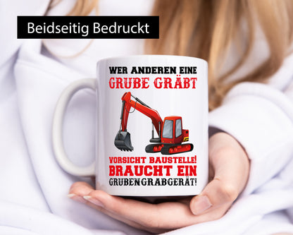 Bagger Tasse Humor Geschenkidee