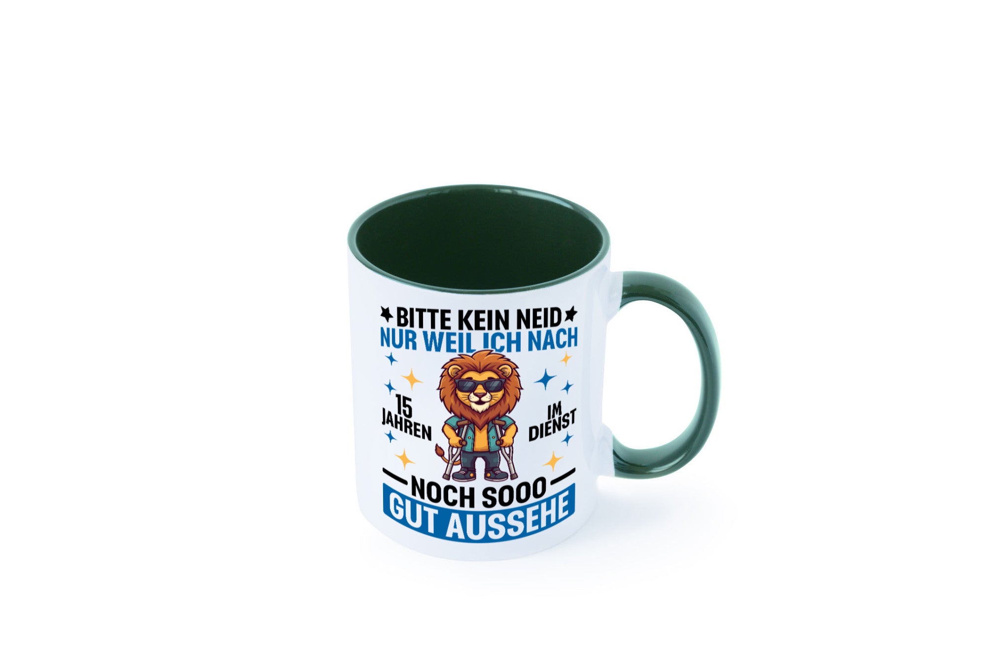 15 Jahre im Dienst | Arbeitsjubiläum Arbeit lustig Kollegen Büro Geschenk Tasse