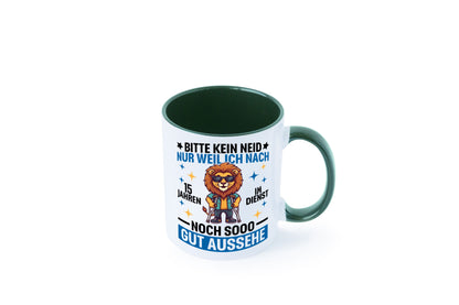 15 Jahre im Dienst | Arbeitsjubiläum Arbeit lustig Kollegen Büro Geschenk Tasse