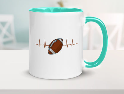 American Football Herzschlag | Footballer Superbowl Humor Geschenkidee Tasse