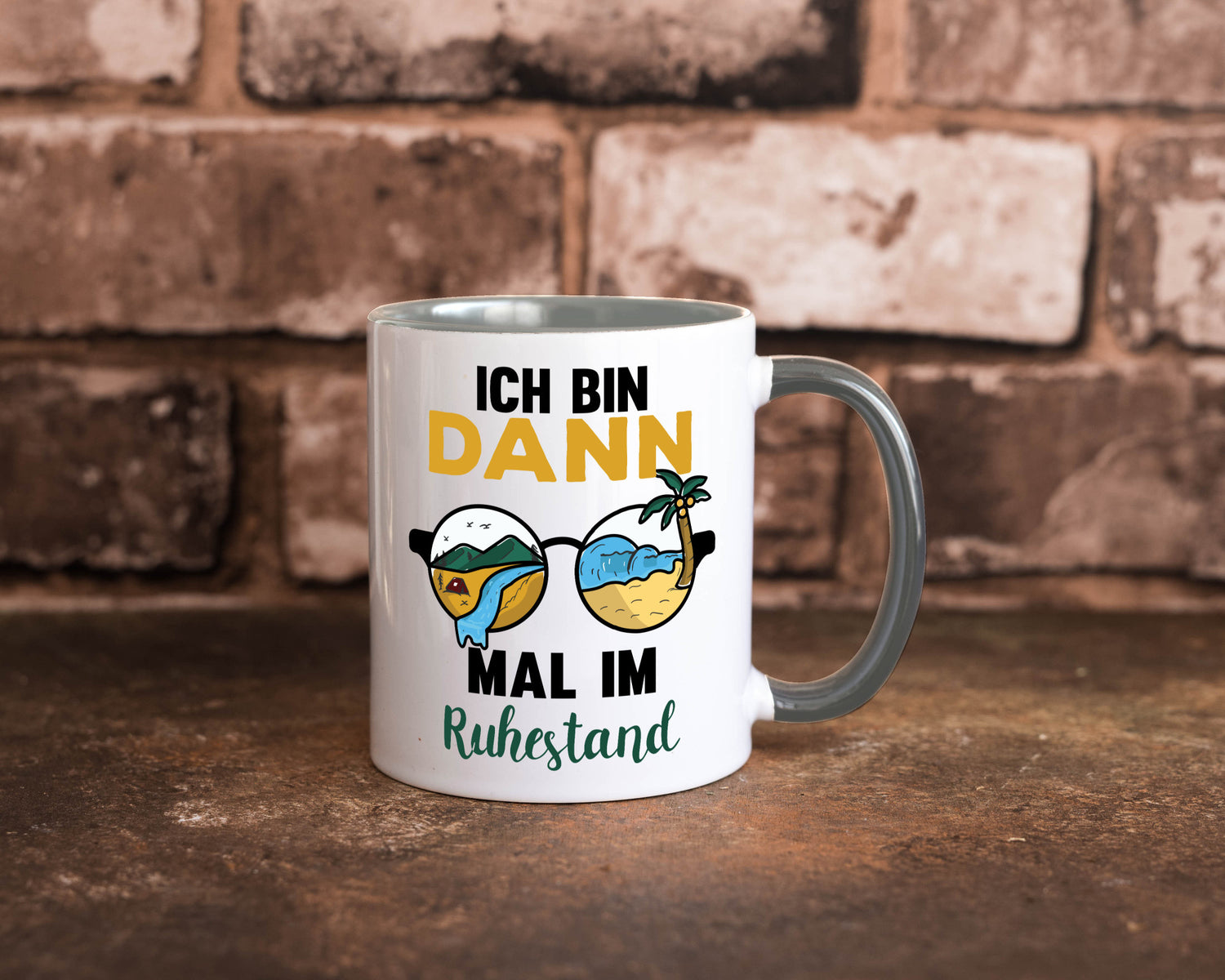 Bin dann mal im Ruhestand | Sonnenbrille Palme Meer lustig Jubiläum Geschenk