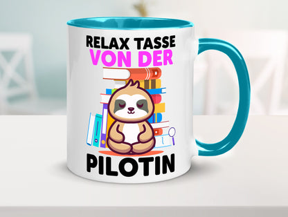 Relax Tasse: Pilotin | Definition Piloten lustiger Spruch Geschenk Humor