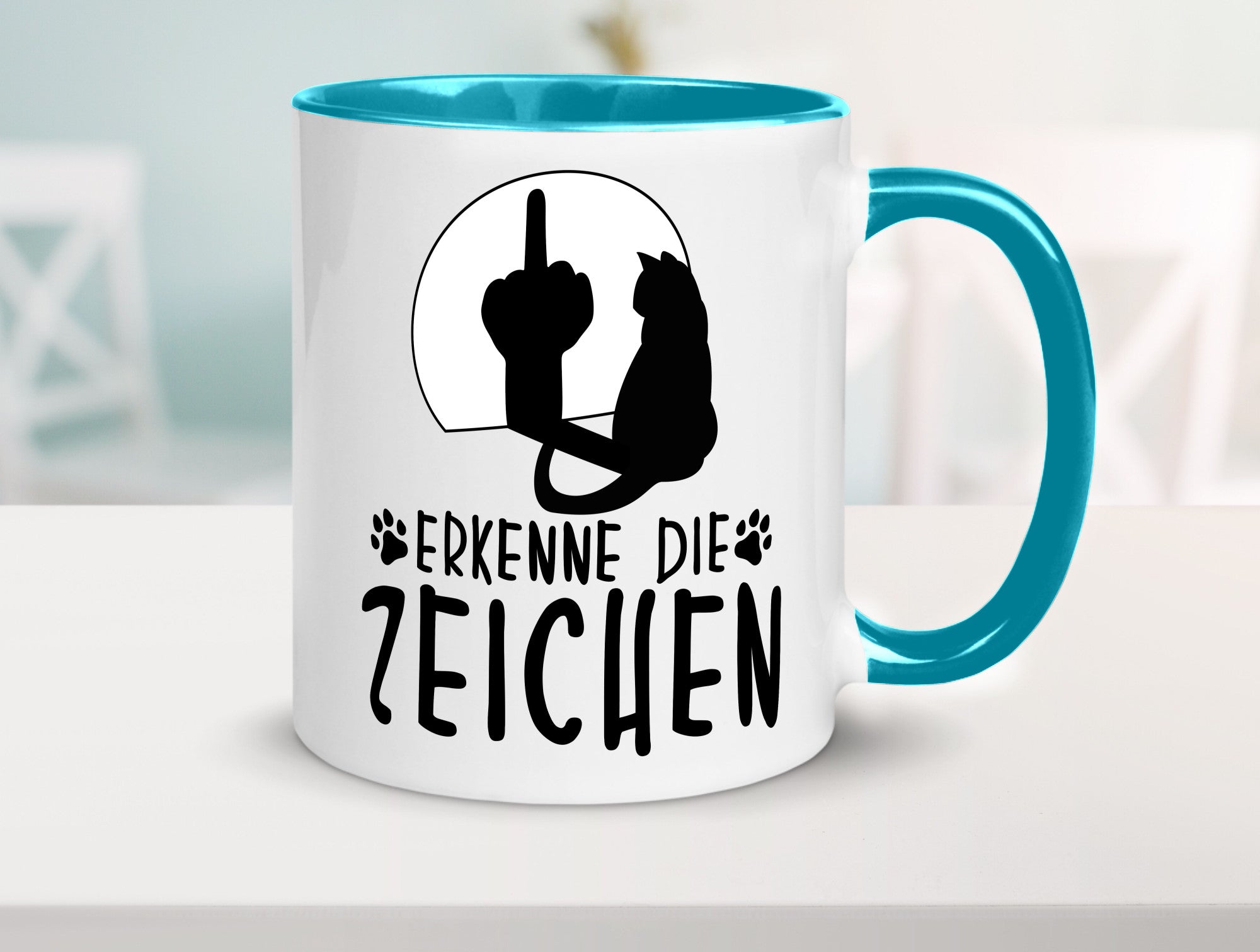 Erkenne die Zeichen | Katze Humor Tierliebhaber Geschenkidee Tasse