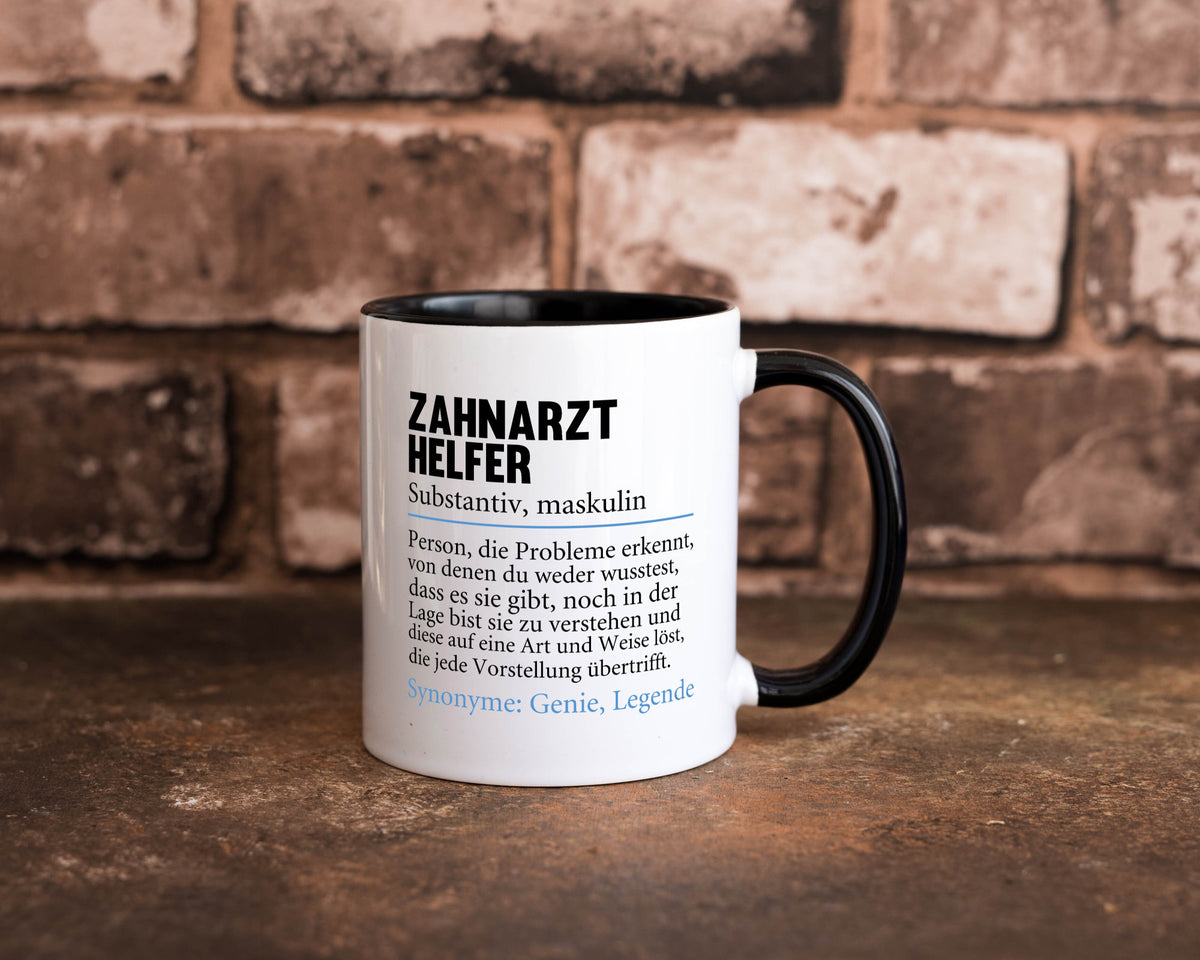 Zahnarzthelfer | Spruch Humor Zahnmedizin Geschenkidee Tasse