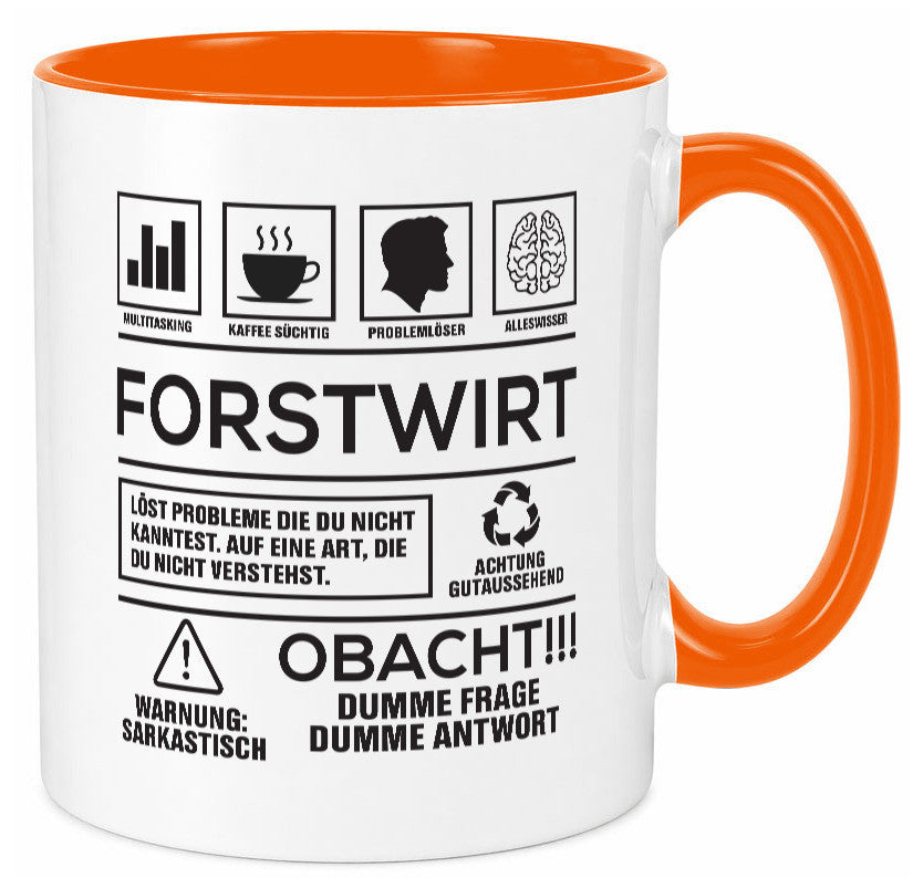Achtung Probleme Forstwirt | Waldarbeiter lustig Arbeit Kollegen Büro Geschenk