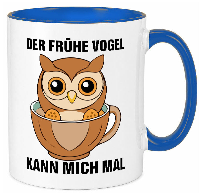 Der frühe Vogel kann mich mal | Eule Morgenmuffel v2 lustiger Spruch Geschenk