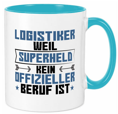 Superheld Logistiker | Beruf Logistik Geschenkidee Arbeit Kollegen Büro Humor Tasse