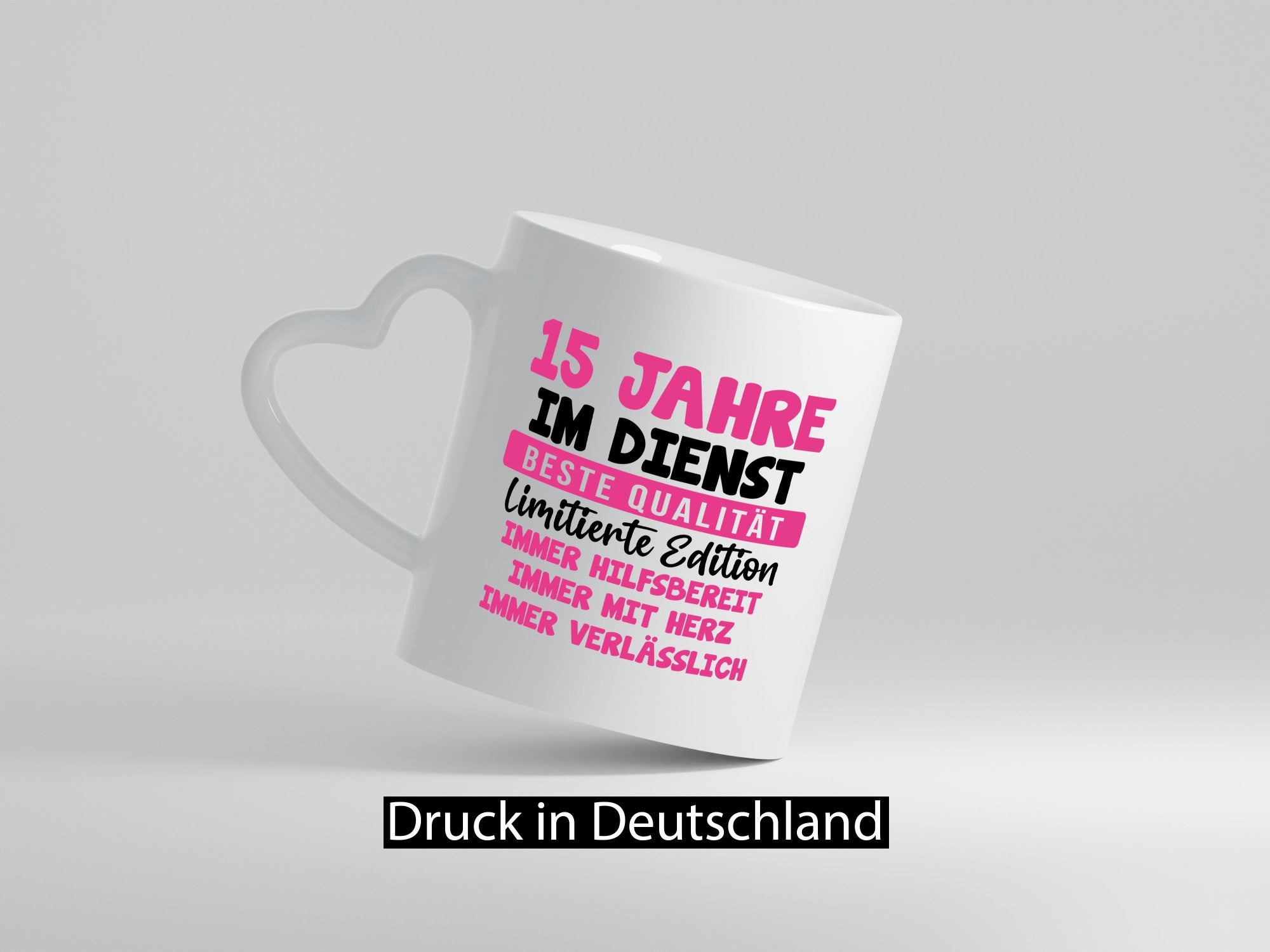 15 Jahre im Dienst | Jubiläum Arbeit v10 Humor Kollegen Büro Geschenkidee Tasse