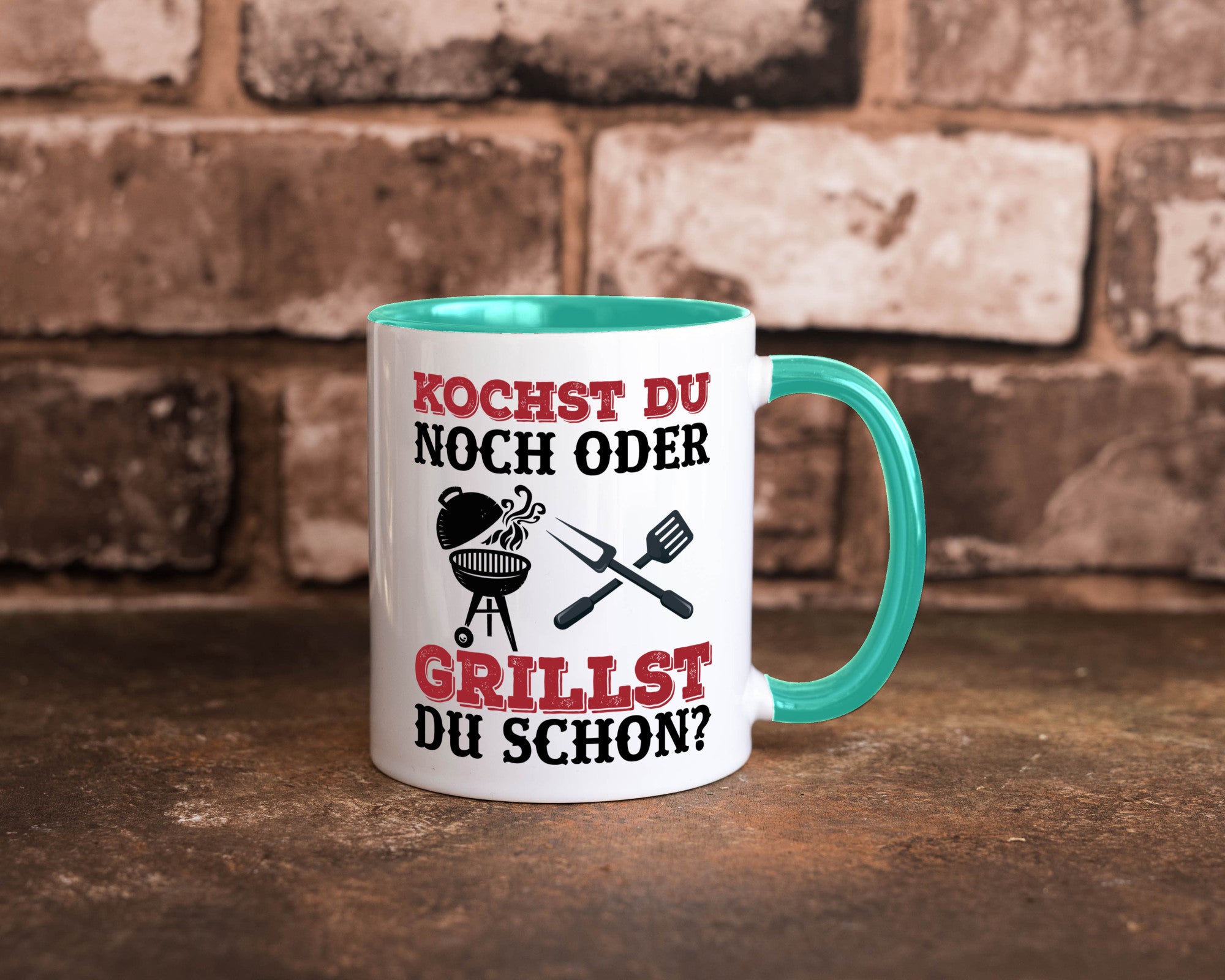 Grillst du schon? | Spruch Tasse Grillen Männer Geschenkidee Humor