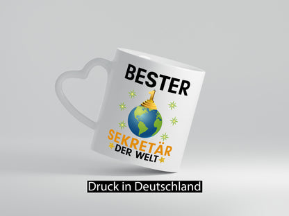 Weltbester Sekretär | Büro Geschenk Arbeitskollegen lustiger Spruch Tasse