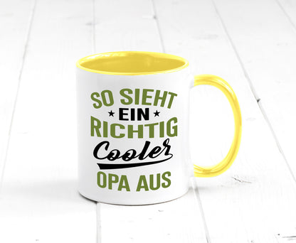 So sieht ein richtig Cooler Opa aus | Großvater Geschenkidee Familie Humor Tasse